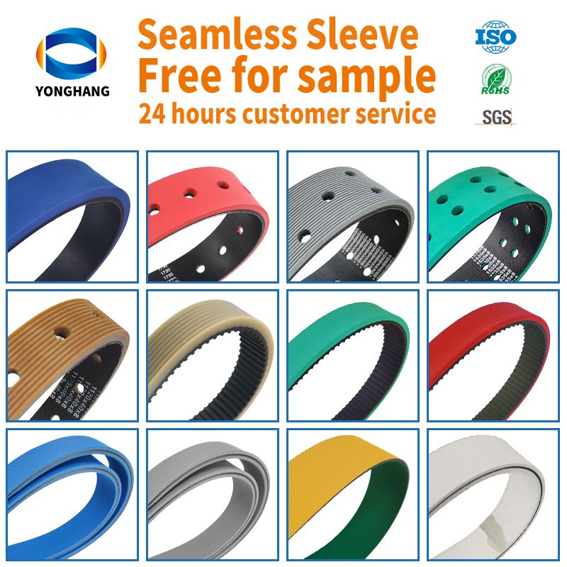 Yonghangbelt 10 year production experience rubber coated folder gluer folding machine belt cartons paper feeder belts