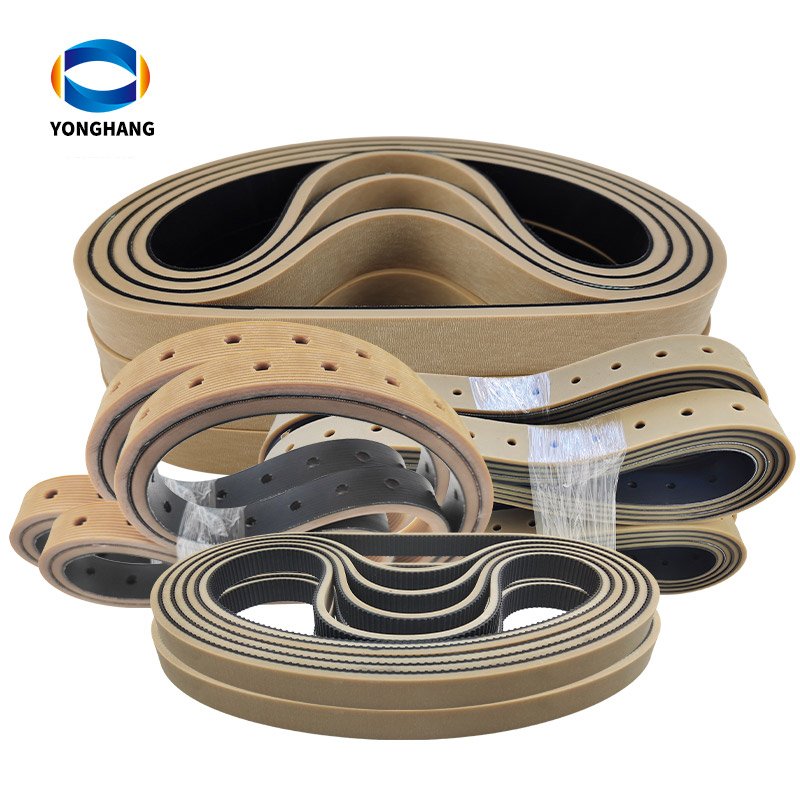 Yonghangbelt 10 year production experience rubber coated folder gluer folding machine belt cartons paper feeder belts