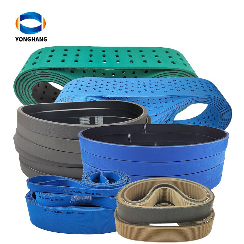Yonghangbelt 10 year production experience rubber coated folder gluer folding machine belt cartons paper feeder belts