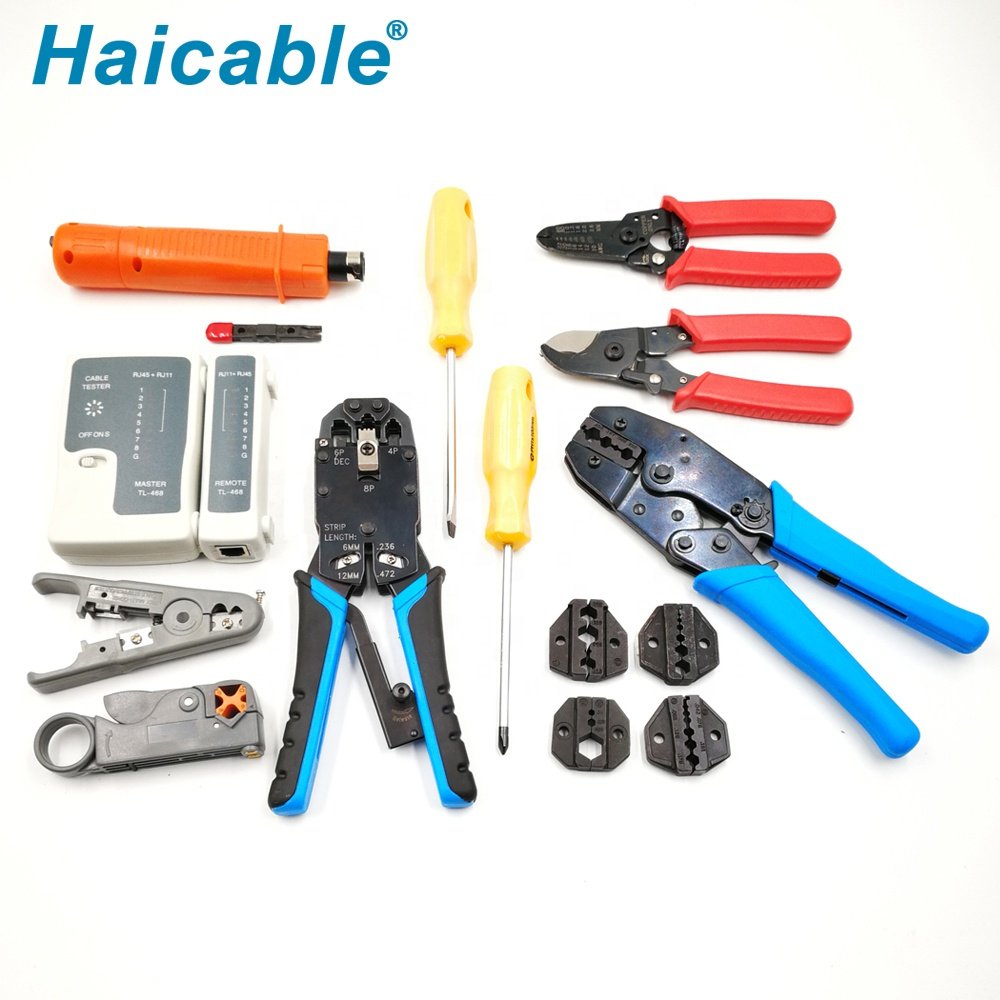 Network Tools Sets 10pcs Hand Crimp HT-K4015 Multi-Purpose RJ 45 Tool Kit