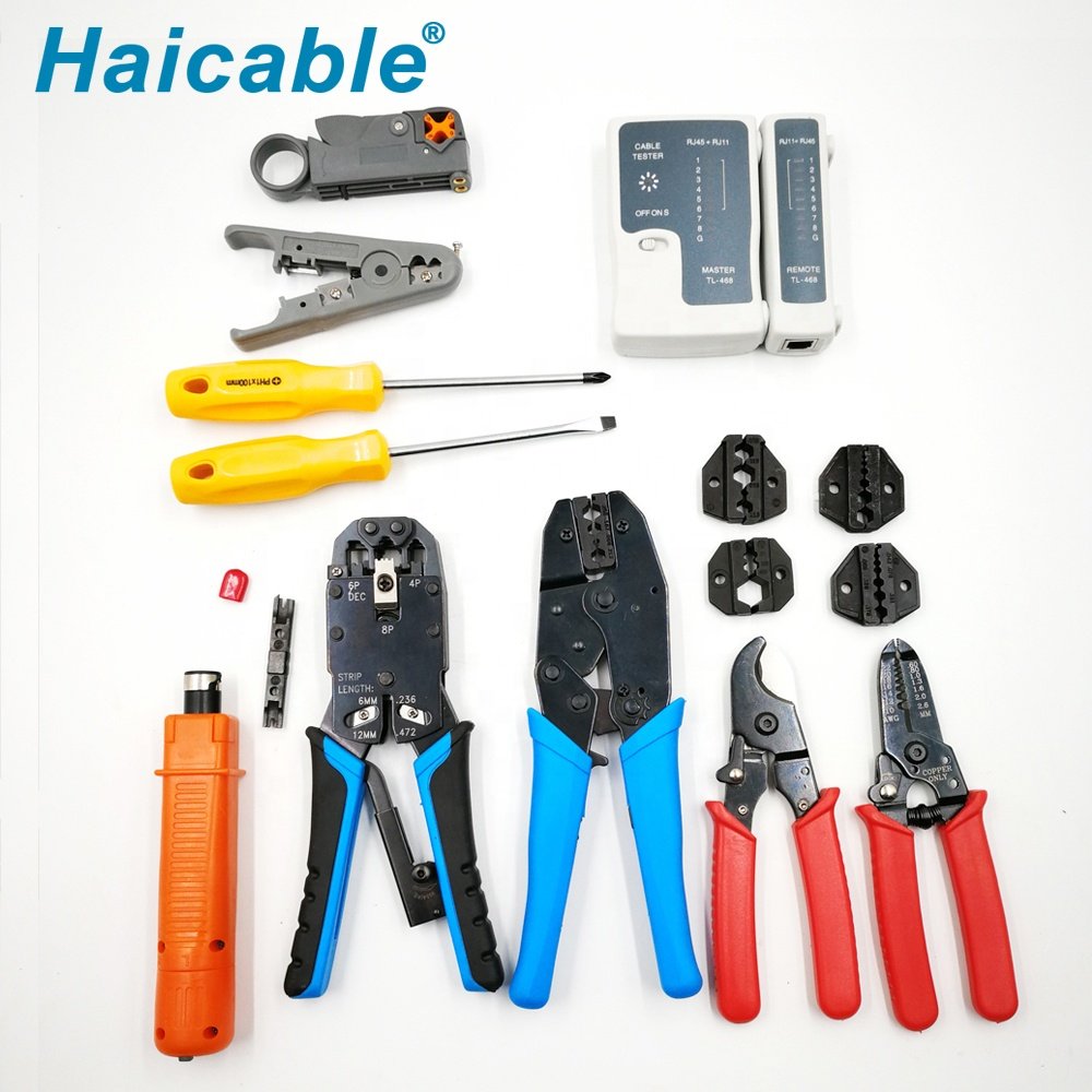 Network Tools Sets 10pcs Hand Crimp HT-K4015 Multi-Purpose RJ 45 Tool Kit