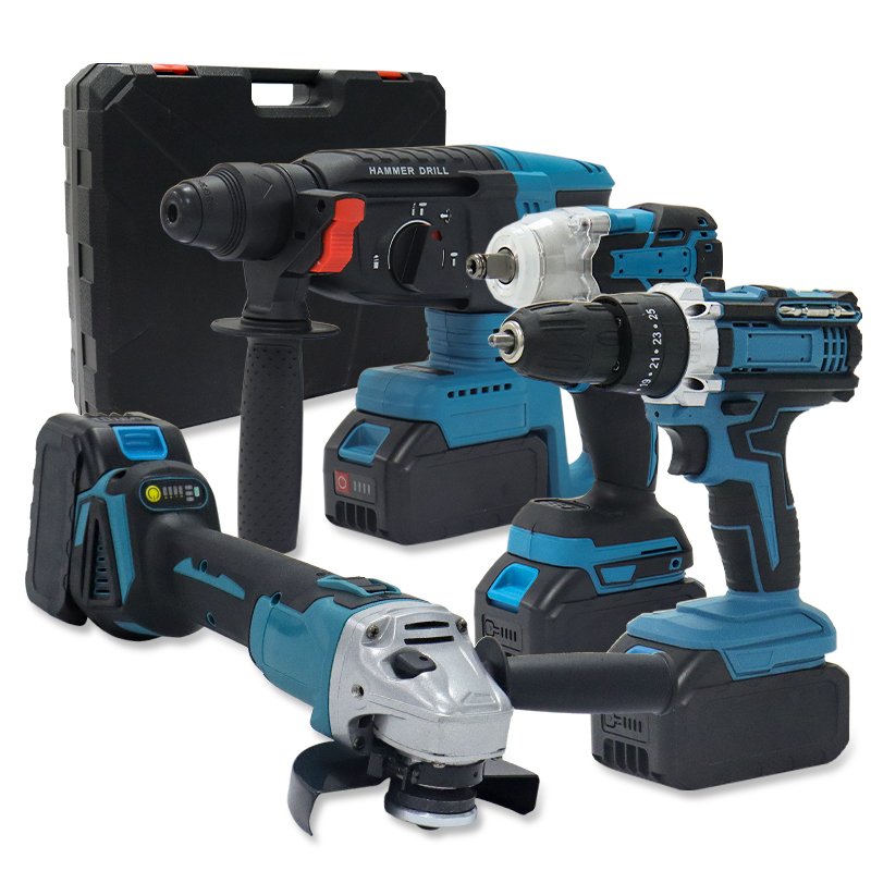 LANDSEA Manufacturer 4-Tool Cordless Power Tool Combo Kit Brushless Llithium Battery Cordless Power Tools Kit