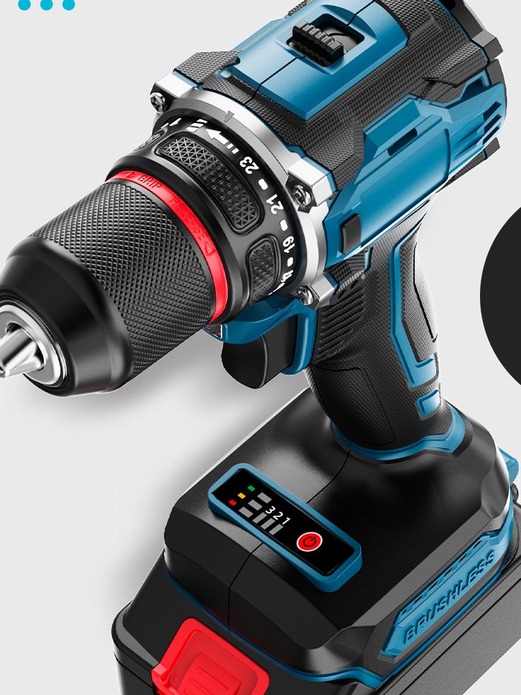 21V Cordless Power Drill Machine Li-Ion Battery Electric Screwdriver Mini Brushless Motor Impact Cordless Drill OEM
