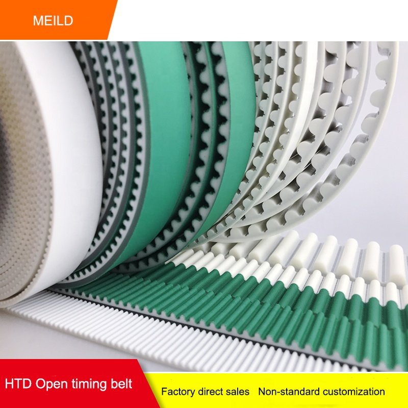 Polyurethane Timing Belt HTD Arc Toothed Open Belt Industrial Transmission Belt