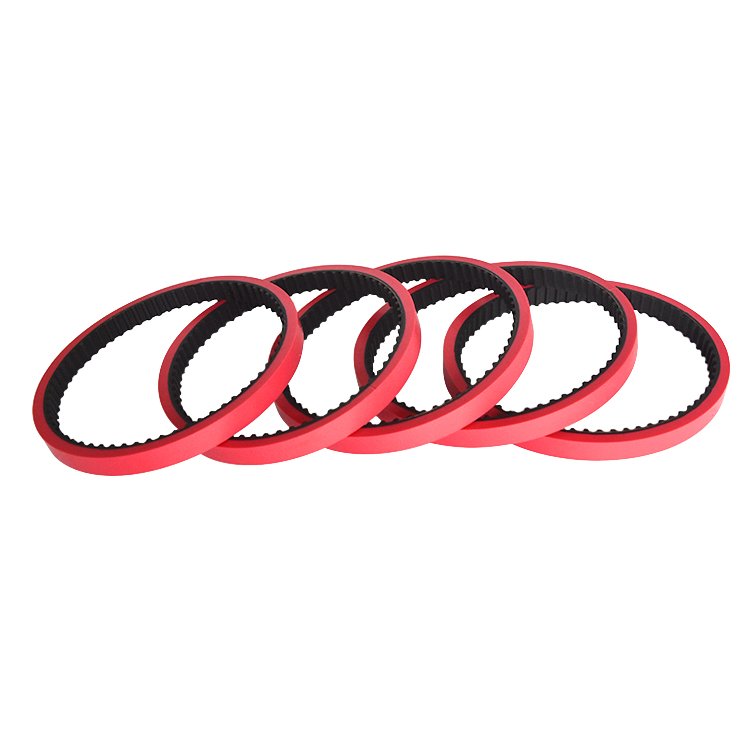 Heat resistant XL tooth seamless red silicone coating rubber vulcanized belt for labeling machine