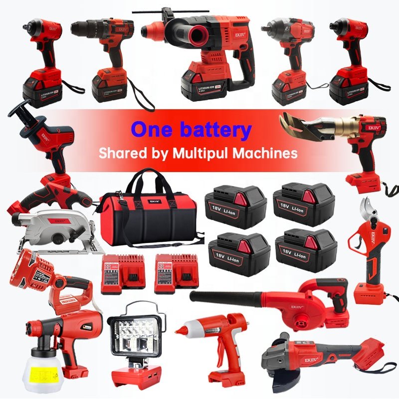EKIIV 18V Cordless electric power drills hand portable screwdriver cordless drill machine power tools tool sets combo kit