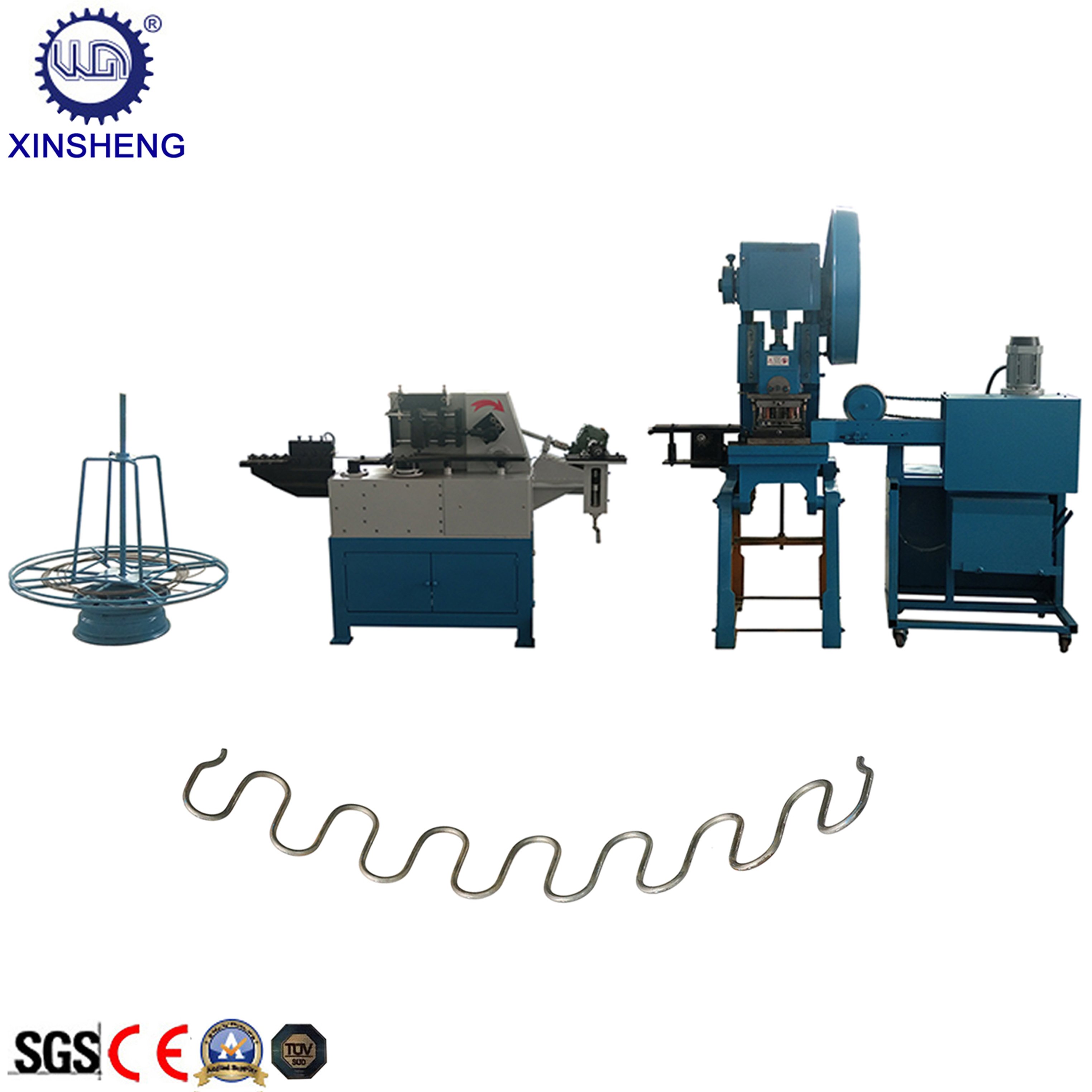 Automatic Zig Zag Sofa Spring Making And Bend Arc And Cut Machine Production Line