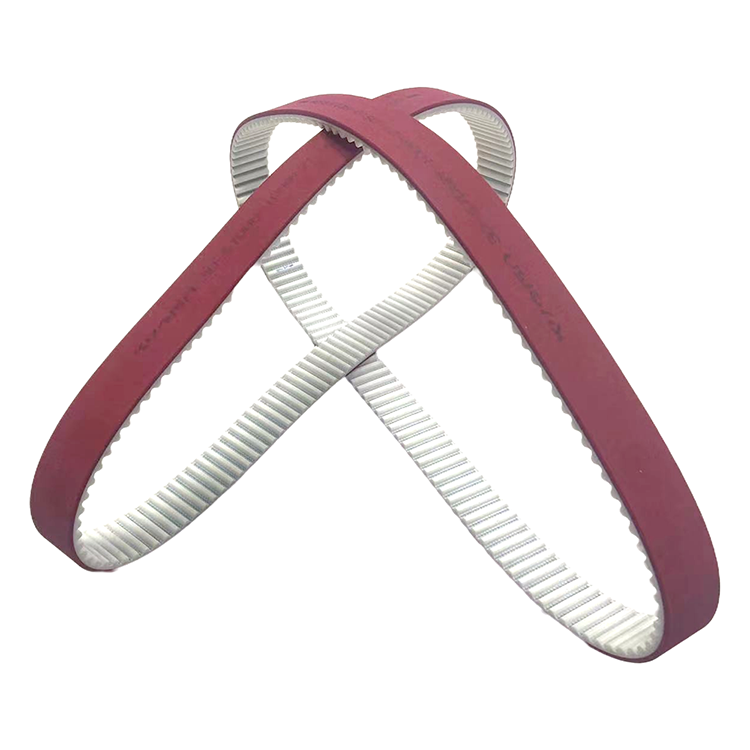 Factory outlet polyurethane timing belt with red rubber coating 30-S8M-1008 pu synchronous belt