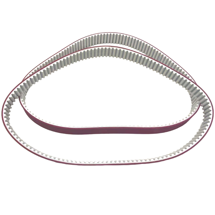 Factory outlet polyurethane timing belt with red rubber coating 30-S8M-1008 pu synchronous belt