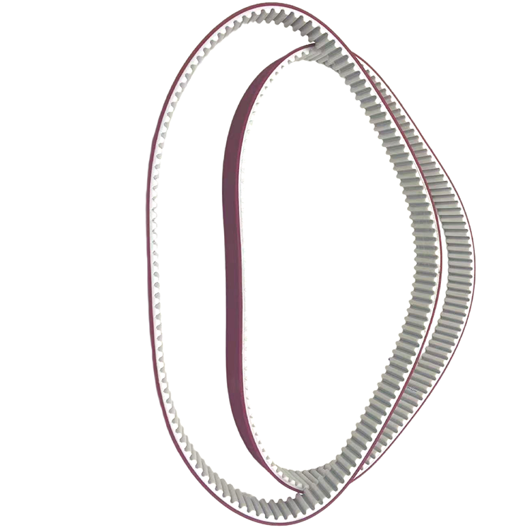 Factory outlet polyurethane timing belt with red rubber coating 30-S8M-1008 pu synchronous belt