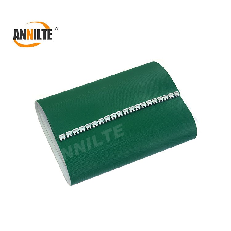 Annilte Flat PVC green conveyor belt with stainless buckle
