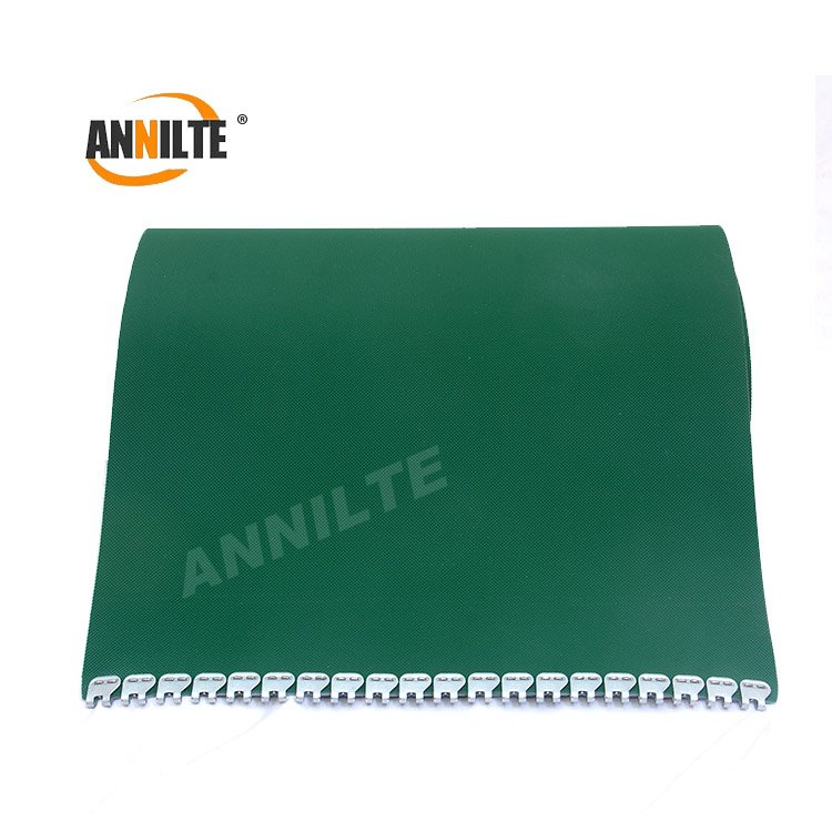 Annilte Flat PVC green conveyor belt with stainless buckle