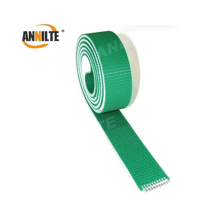 Annilte Flat PVC green conveyor belt with stainless buckle