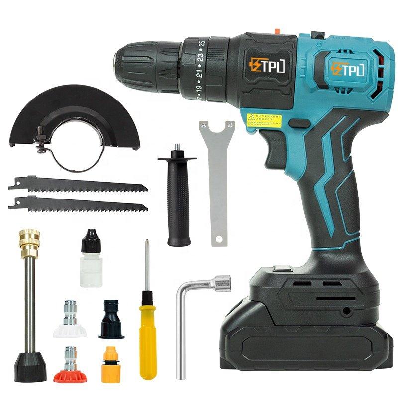 Excellent Perform Power Tools Combo Kit Cordless Lithium Power Tool Set Multifunction Li-Ion Battery Power Tool Set