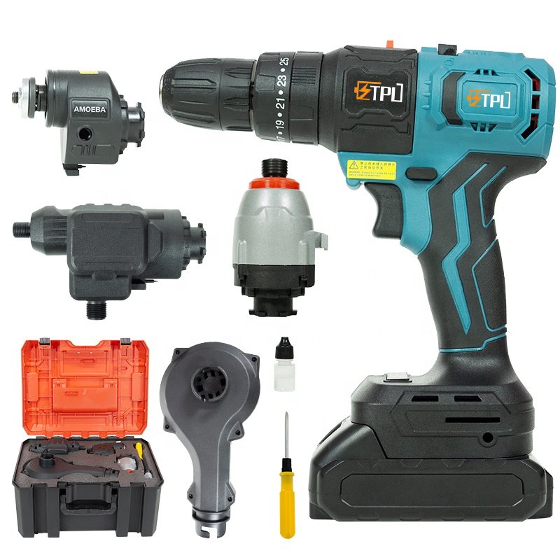 Excellent Perform Power Tools Combo Kit Cordless Lithium Power Tool Set Multifunction Li-Ion Battery Power Tool Set