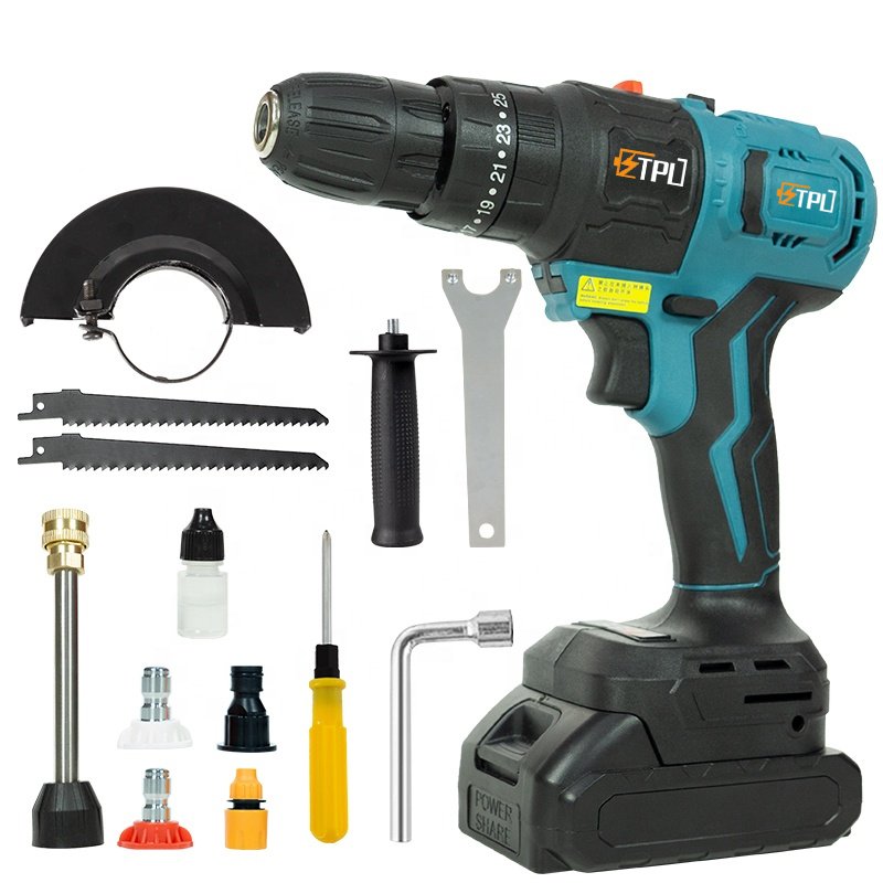 Excellent Perform Power Tools Combo Kit Cordless Lithium Power Tool Set Multifunction Li-Ion Battery Power Tool Set