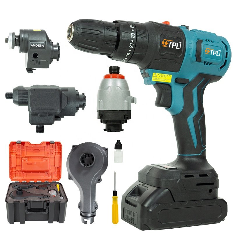 Excellent Perform Power Tools Combo Kit Cordless Lithium Power Tool Set Multifunction Li-Ion Battery Power Tool Set