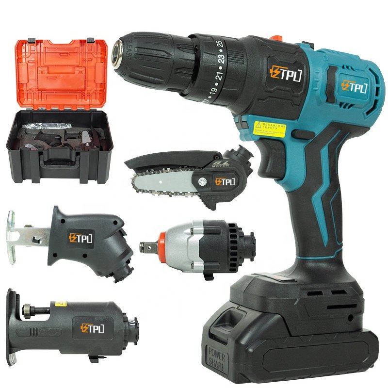 Excellent Perform Power Tools Combo Kit Cordless Lithium Power Tool Set Multifunction Li-Ion Battery Power Tool Set