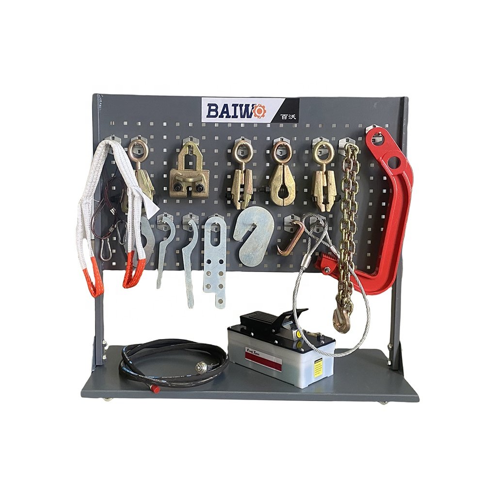 BAIWO Portable 10 Ton Mini Car Body Repair Equipment Frame Puller Machine with Pulling Towers for Car Body Repair