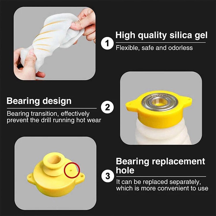 Electric Drill Dust Cover Silicone Impact Hammer Drill Collector Dirt Catcher Rubber Dustproof Power Tool Accessories