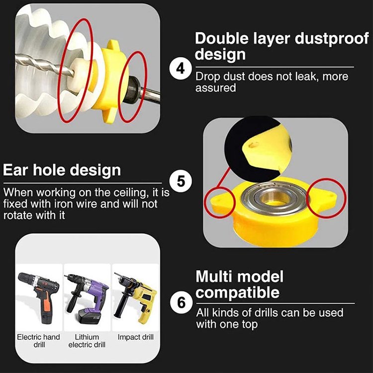 Electric Drill Dust Cover Silicone Impact Hammer Drill Collector Dirt Catcher Rubber Dustproof Power Tool Accessories