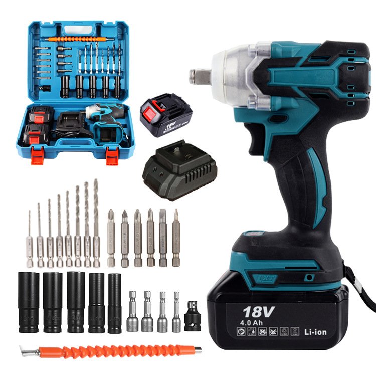 Electric Impact Wrench Brushless Cordless Electric Wrench 1/2 inch Compatible Makita 18V Battery Screwdriver Power Tools