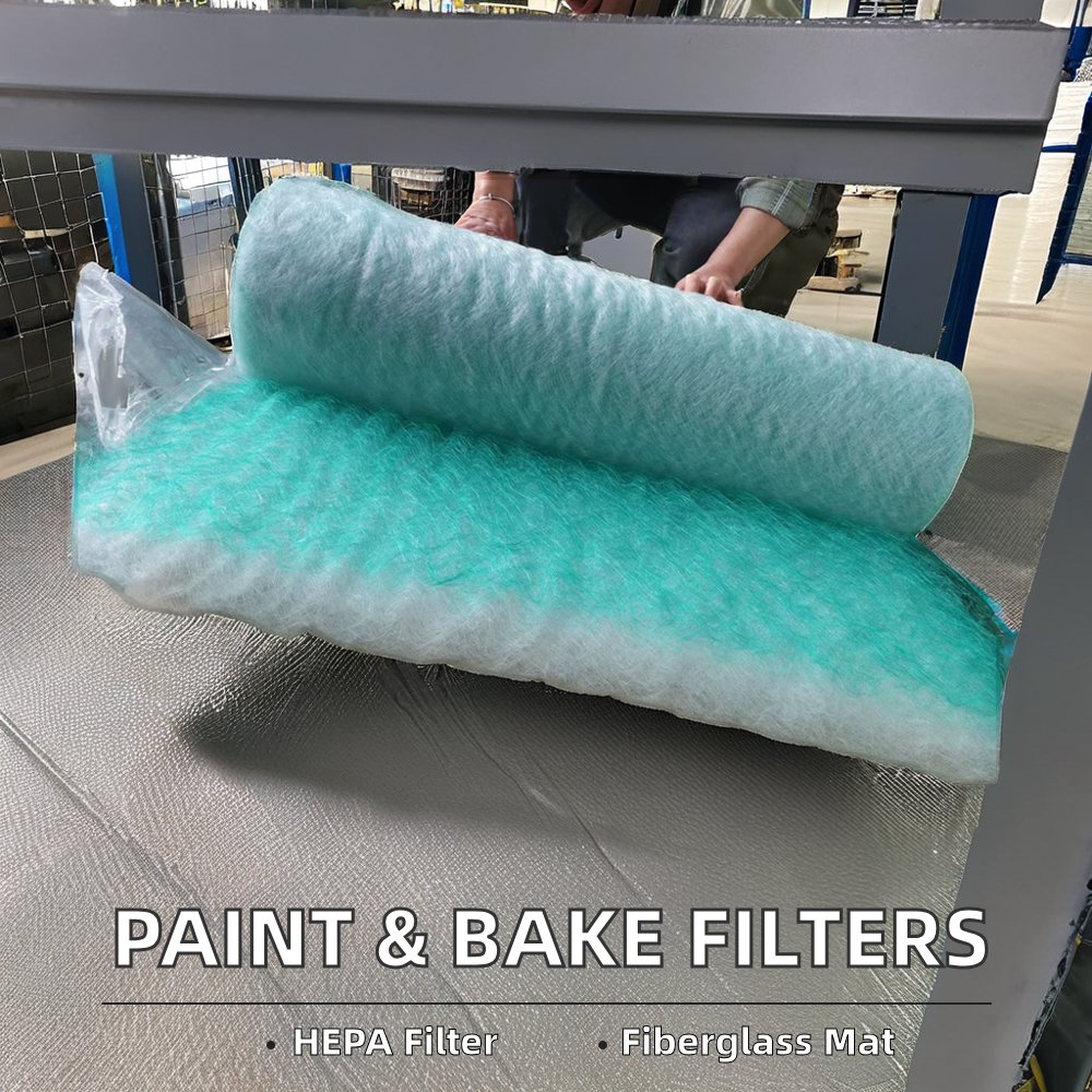 Customized Painting and Baking Room Filter Material Export Fiberglass Cotton Paint Mist Felt for Body Repair Equipment
