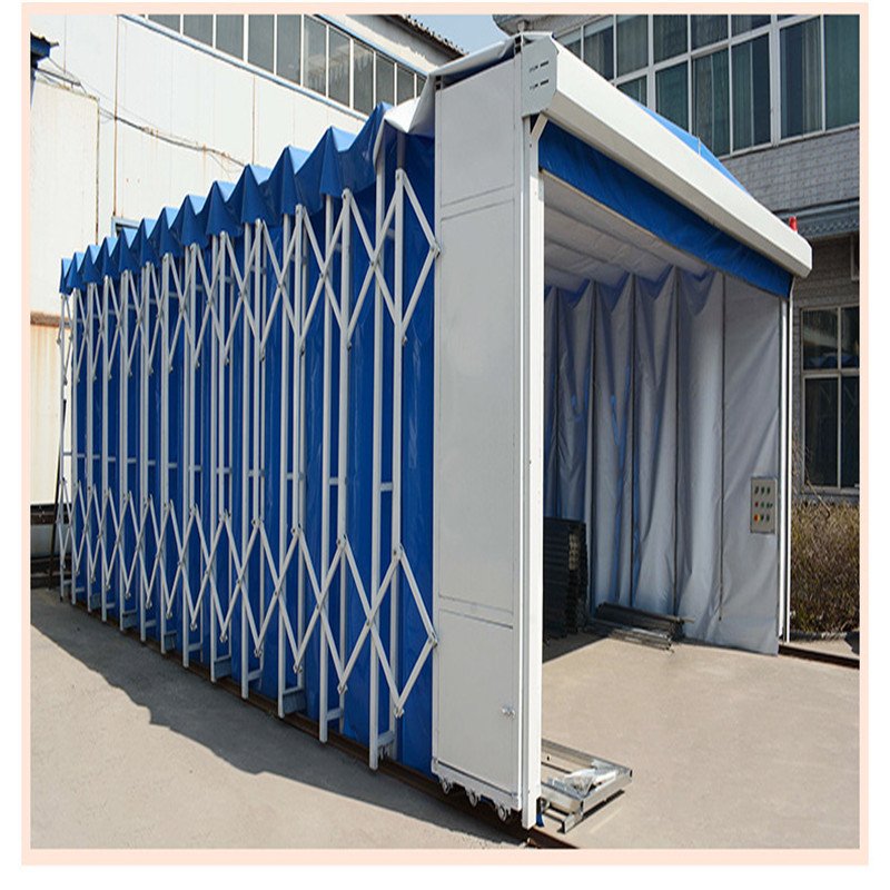 Customized Retractable Mobile Telescopic Paint Spray Booth Auto Open Semi-Open Face For Gas Disposal Machinery