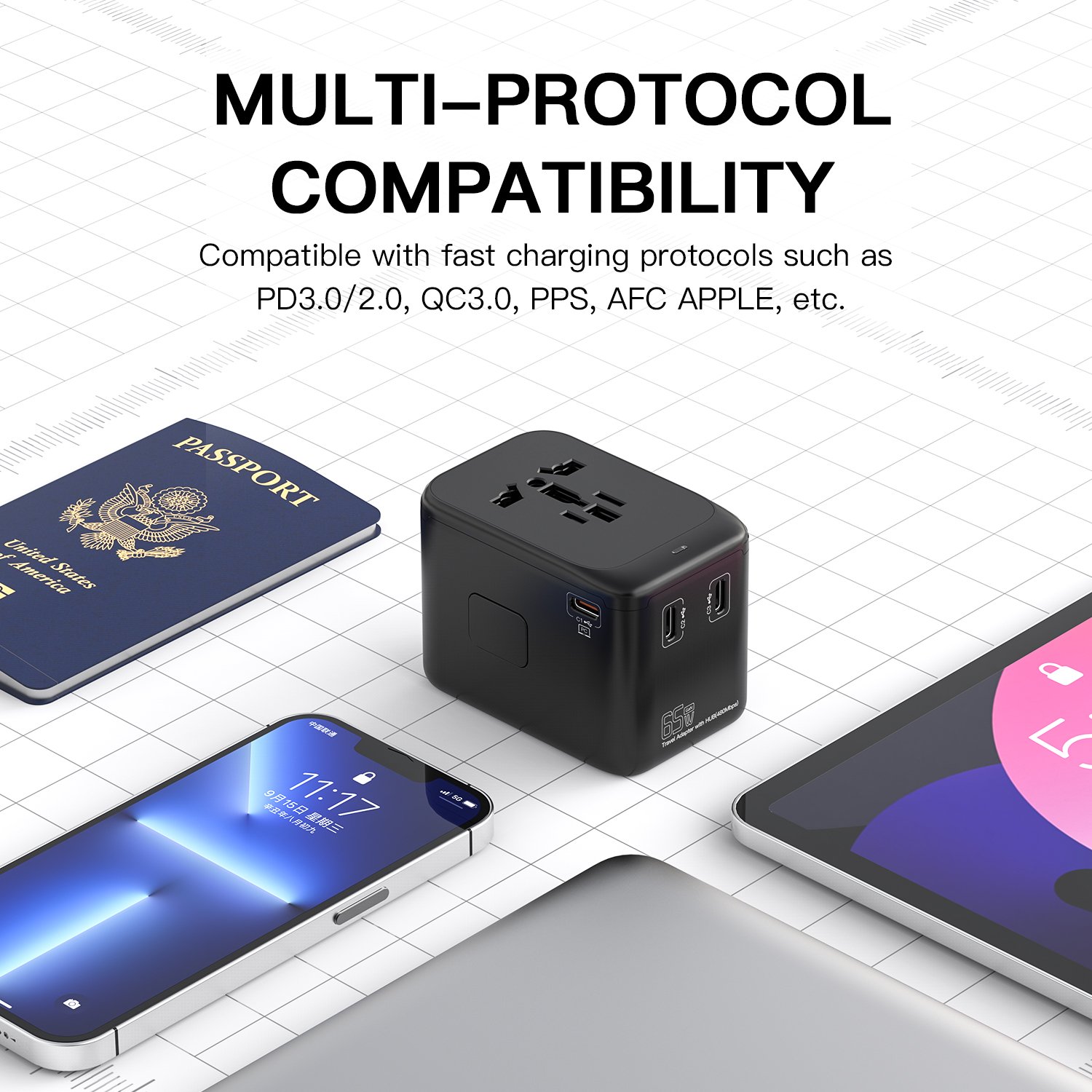 Wall Power Travel Adaptor type c ultrafast usb chargers universal travel adaptermobile charging adapter universal plug adapter