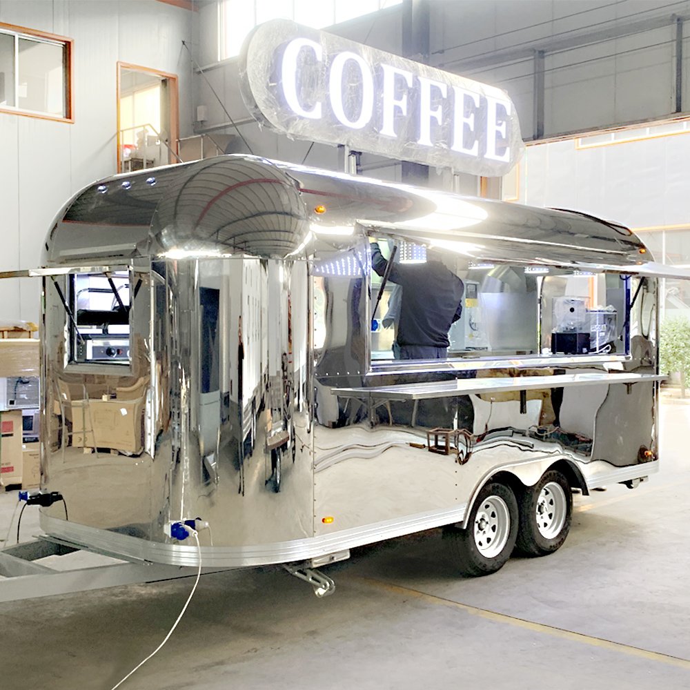 YANZHIMEI Street Coffee Cart Pizza Truck Mobile Kitchen Fast Food Catering Trailer Food Truck Taco Concession Food Trailer