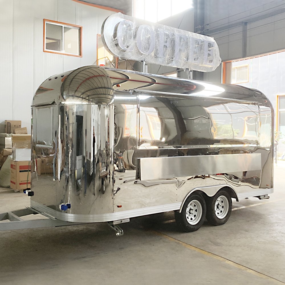YANZHIMEI Street Coffee Cart Pizza Truck Mobile Kitchen Fast Food Catering Trailer Food Truck Taco Concession Food Trailer