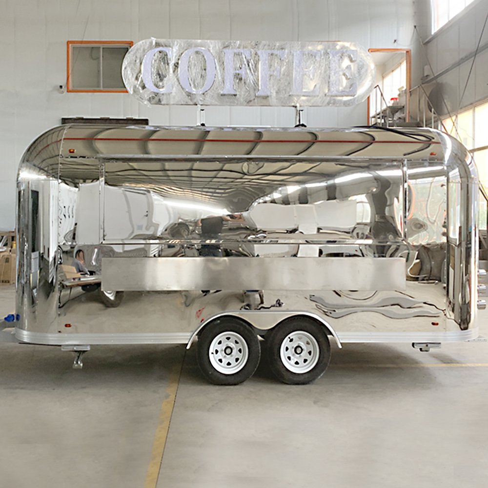 YANZHIMEI Street Coffee Cart Pizza Truck Mobile Kitchen Fast Food Catering Trailer Food Truck Taco Concession Food Trailer