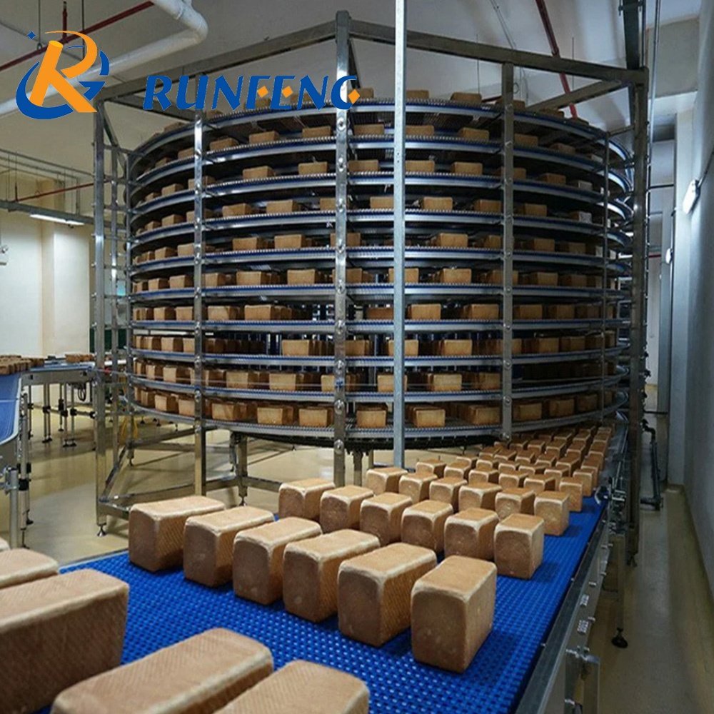 Food Industrial Stainless Steel Seafood Spiral Grid Freezer Tower Wire Mesh Conveyor Belt