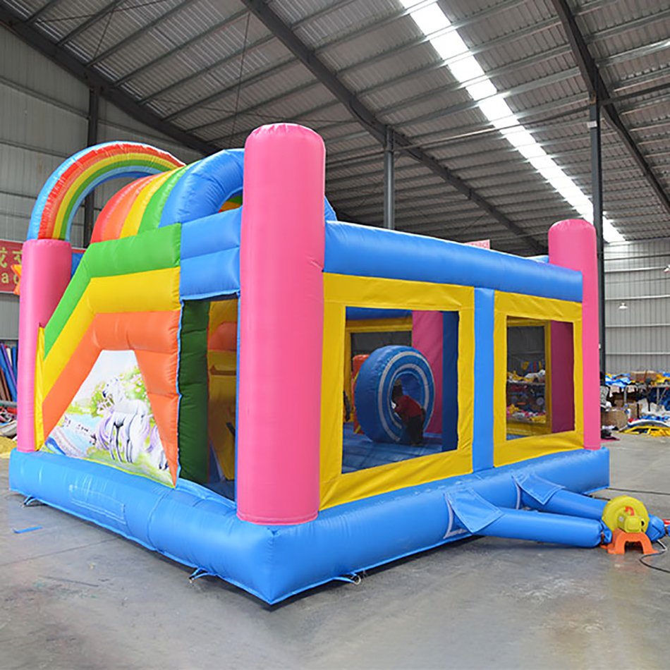 Outdoor Large Video Game Inflatable Water Slide With Pool Inflatable Body Touch Game