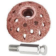Tire Buffing Wheel 38mm/1.5 Inch Bowl Type Tungsten Steel Grinding Head with Linking Rod Adapter Universal 3/8"-24 Tire Repair