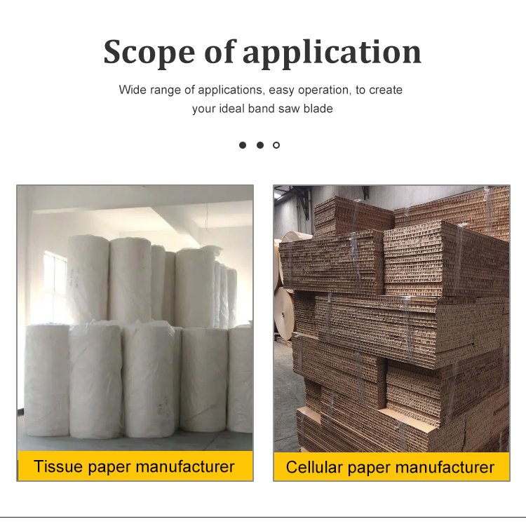 Support custom size High Frequency Welded Carbon Steel Band Knife saw Blades For Paper Cutting