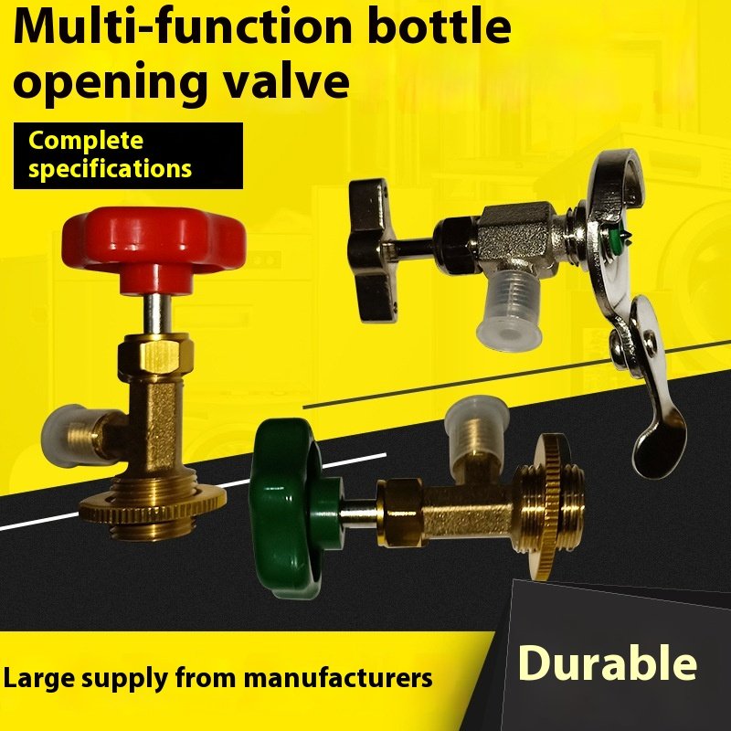 Hydraulic Power Refrigerant Bottle Opener with Opening Valve Hole Expander Car Air Conditioner Fluoride Repair Tool Accessories