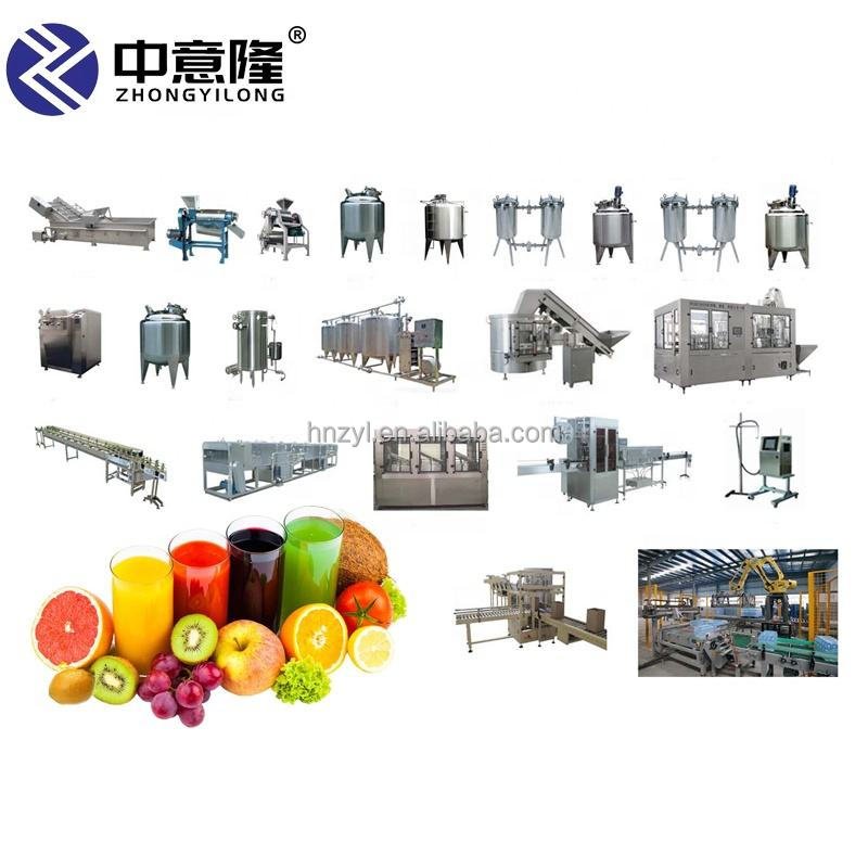 Automatic Fruit Juice Production Line\/Fresh Juice Filling Machine\/Apple Juice Making Processing