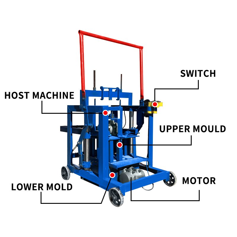 Ghana Manual Interlocking Brick Making Machine Mobile Diesel Brick Making Machinery Garden Bricks Production Line