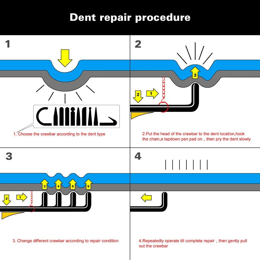 34pcs PDR Professional Hook Rods The Ultimate Dent Repair Solution From Factory Directly Dent Remover Pdr Tools