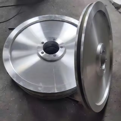 500 mm 200 mm universal wheel of diamond wire saw machine drive wheel with rubber liner for wire saw machine
