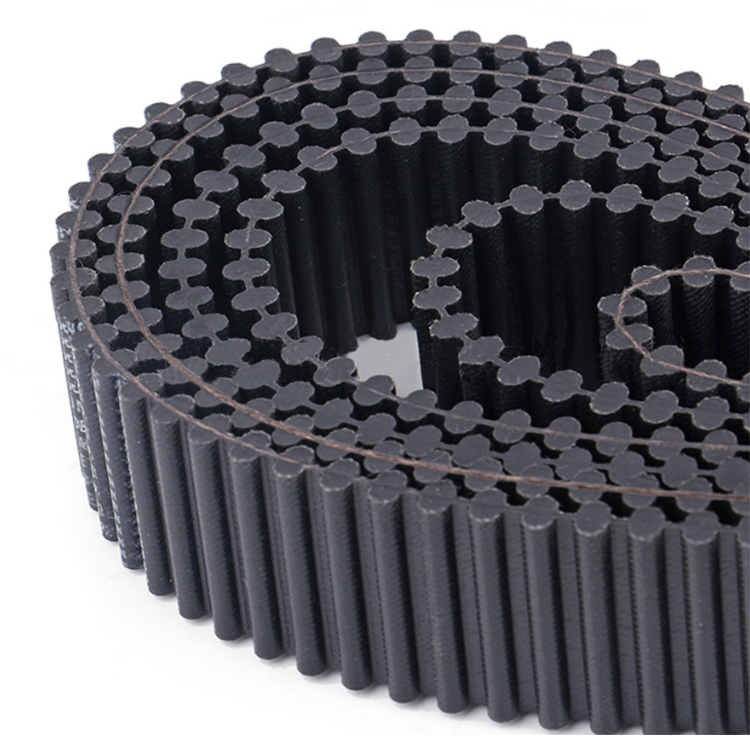 Black Tooth Belt Double Sided Teeth H Rubber Timing Belt Customized Industry Transmission Belt