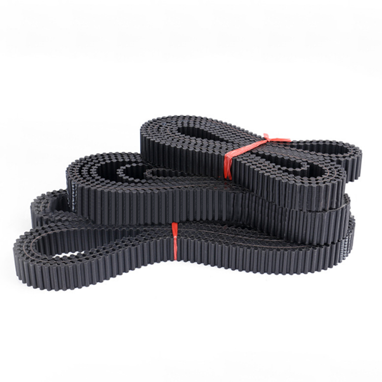 Black Tooth Belt Double Sided Teeth H Rubber Timing Belt Customized Industry Transmission Belt