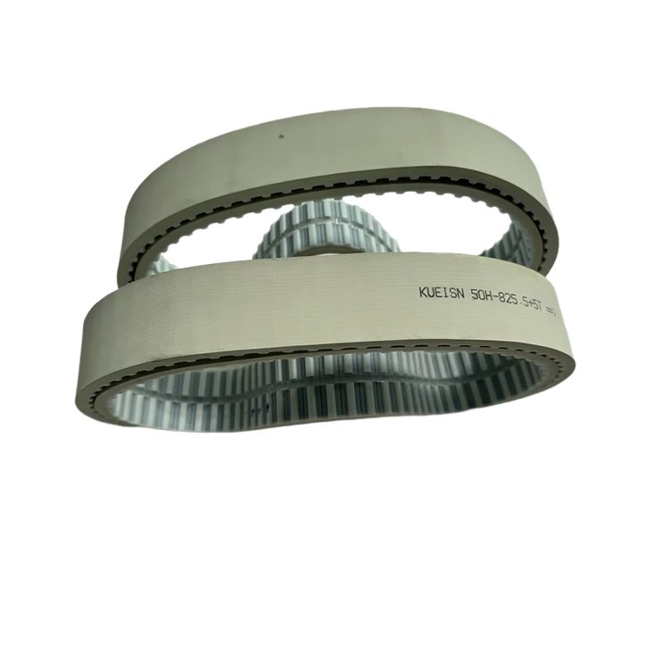 50H-825.5+5T White PU Timing Belt with Transparent Guide Strip 6-4 for Solar Panel Cleaning Robot Synchronous Belt