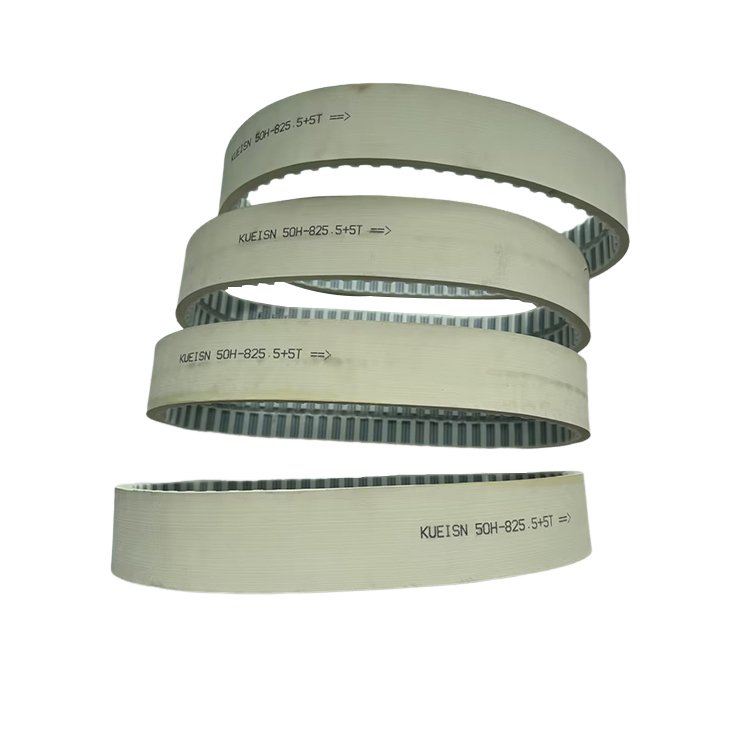 50H-825.5+5T White PU Timing Belt with Transparent Guide Strip 6-4 for Solar Panel Cleaning Robot Synchronous Belt