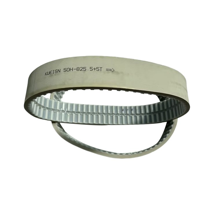 50H-825.5+5T White PU Timing Belt with Transparent Guide Strip 6-4 for Solar Panel Cleaning Robot Synchronous Belt