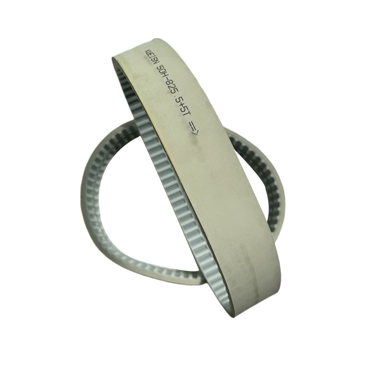 50H-825.5+5T White PU Timing Belt with Transparent Guide Strip 6-4 for Solar Panel Cleaning Robot Synchronous Belt