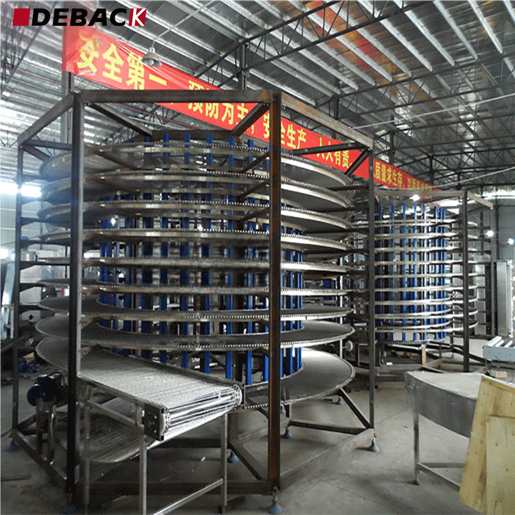 Spiral Cooling/Proofing Tower Conveyor Air Cooler for Toast Bread Production Line High Efficiency Refrigeration Equipment
