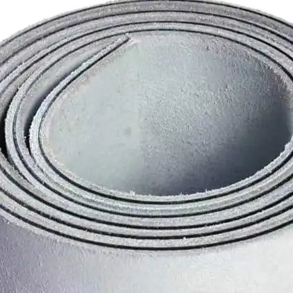 XZ Belt 4mm Double-sided light grey leather wear resistant flat belt