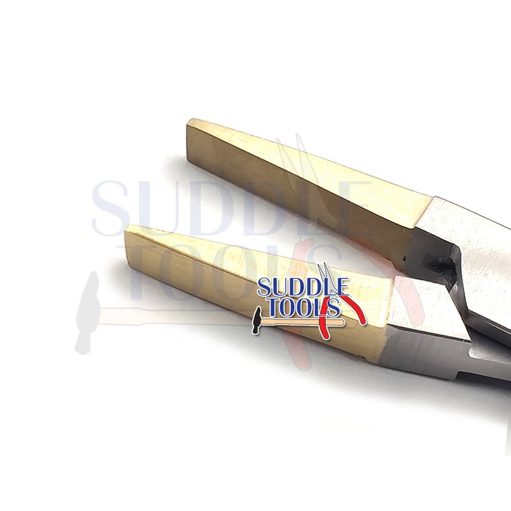 FULL BRASS HEAD FLAT NOSE SMOOTH JAWS PLIERS 130MM JEWELRY JEWELLERY WATCH MAKING BODY PIERCING OPTICAL INSTRUMENT REPAIR TOOLS